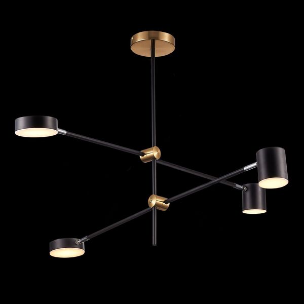 SL1604.432.04 Светильник потолочный ST-Luce Черный, Латунь/Черный LED 4*5W 3000K