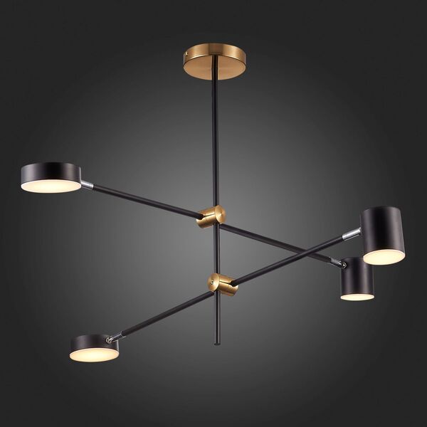 SL1604.432.04 Светильник потолочный ST-Luce Черный, Латунь/Черный LED 4*5W 3000K
