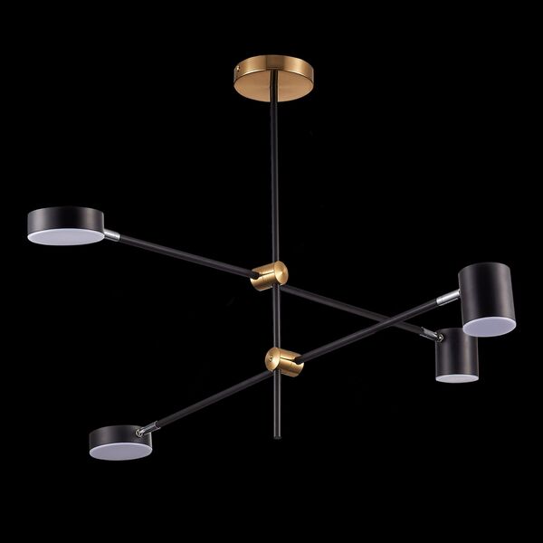 SL1604.432.04 Светильник потолочный ST-Luce Черный, Латунь/Черный LED 4*5W 3000K