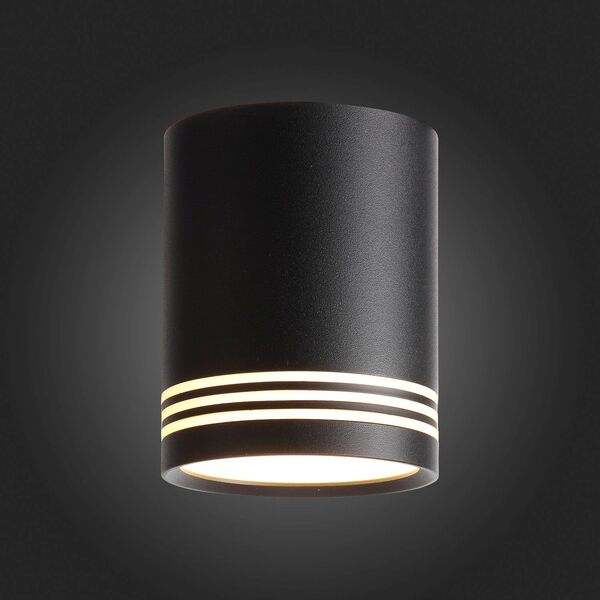 ST101.442.12 Светильник потолочный Черный LED 1*12W 4000K 936Lm Ra>80 120° IP20 D79xH100 170-240V