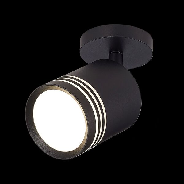 ST101.472.05 Светильник потолочный Черный LED 1*5W 4000K 390Lm Ra>80 120° D68xH140 170-240V
