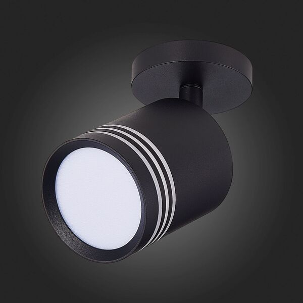 ST101.472.05 Светильник потолочный Черный LED 1*5W 4000K 390Lm Ra>80 120° D68xH140 170-240V