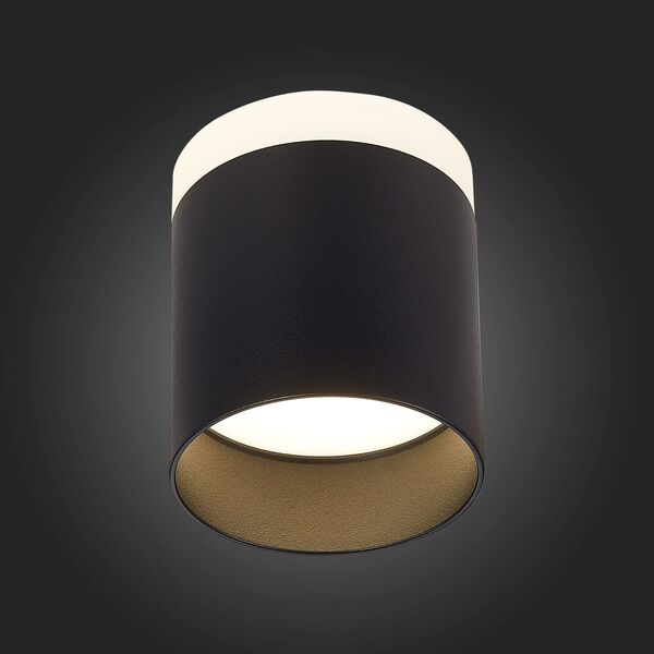 ST102.442.12 Светильник потолочный Черный LED 1*12W 4000K 936Lm Ra>80 120° IP20 D100xH90 170-240V