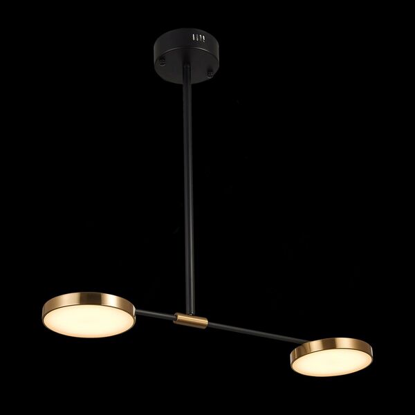 SL1605.403.02 Светильник подвесной ST-Luce Черный/Латунь, Белый LED 2*8,5W 3000K