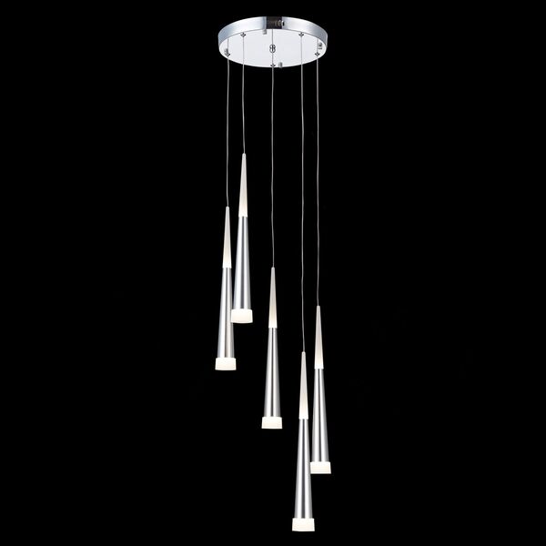 SLE200113-05 Светильник подвесной Хром/Хром, Белый LED 5*7W 3000K