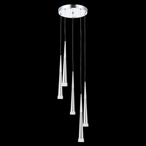 SLE200113-05 Светильник подвесной Хром/Хром, Белый LED 5*7W 3000K
