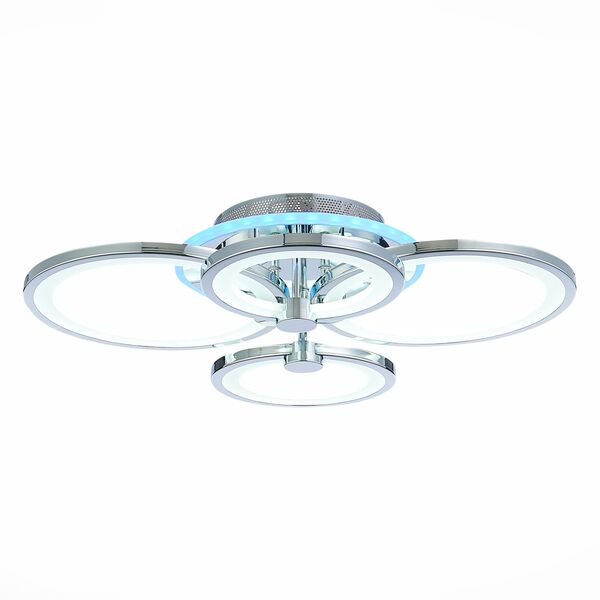 SLE200312-04RGB Светильник потолочный Хром/Белый LED 1*100W RGB 8W 3000-6000K