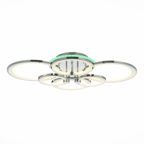 SLE200312-06RGB Светильник потолочный Хром/Белый LED 1*168W RGB 8W 3000-6000K