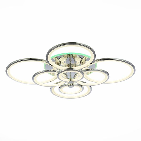 SLE200312-08RGB Светильник потолочный Хром/Белый LED 1*256W RGB 15W 3000-6000K