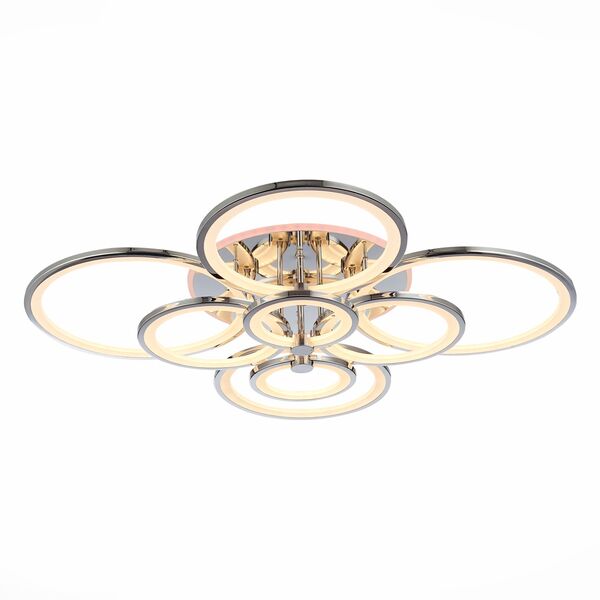 SLE200312-08RGB Светильник потолочный Хром/Белый LED 1*256W RGB 15W 3000-6000K