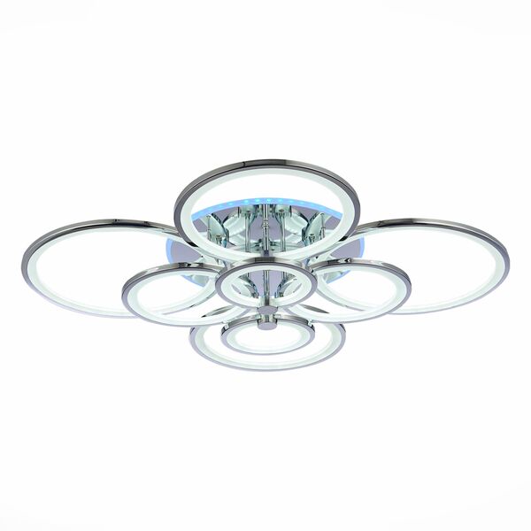 SLE200312-08RGB Светильник потолочный Хром/Белый LED 1*256W RGB 15W 3000-6000K