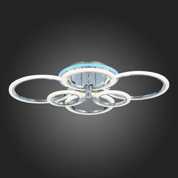 SLE500512-06RGB Светильник потолочный Хром/Белый LED 1*132W RGB 8W 3000-6000K