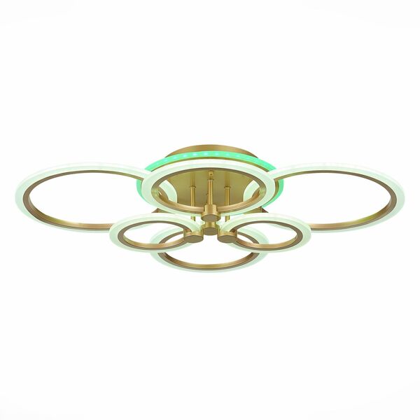 SLE500522-06RGB Светильник потолочный Золото/Белый LED 1*132W RGB 8W 3000-6000K