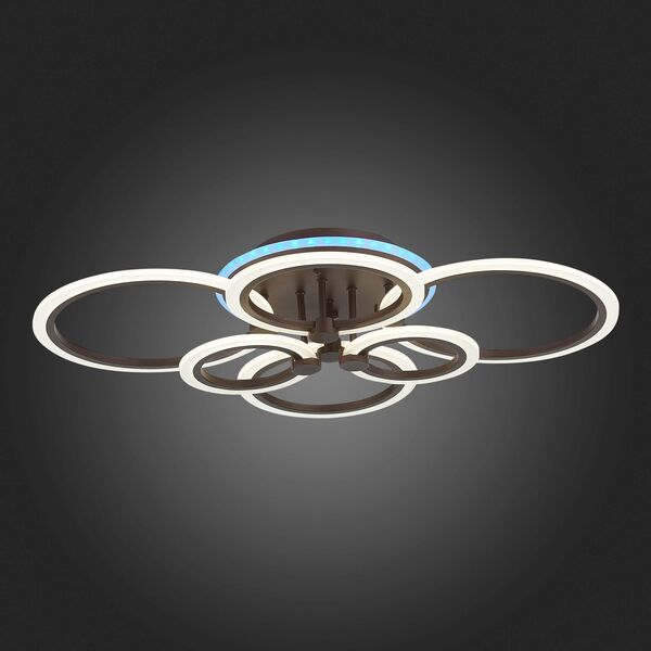 SLE500572-06RGB Светильник потолочный Кофейный/Белый LED 1*132W RGB 8W 3000-6000K