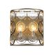 Настенный светильник ST Luce Seranda [Золотой с патиной/Золото, Прозрачный E14 2*60W]