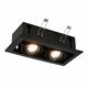 ST250.448.02 Встраиваемый светильник ST-Luce Черный/Матовый черный GU10 2*50W