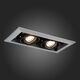 ST250.148.02 Встраиваемый светильник ST-Luce Черный/Серебристый GU10 2*50W
