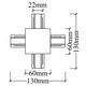 CLT 0.2211 04 WH Соединитель X-образный (однофазный) для встраиваемого шинопровода