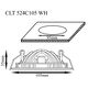 CLT 524C105 WH Светильник встроенный