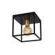 RUBEN Ceiling light 1x E27 40W Black/Satin Brass