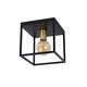 RUBEN Ceiling light 1x E27 40W Black/Satin Brass