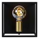RUBEN Wall light 1x E27 40W Black/Satin Brass