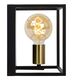 RUBEN Wall light 1x E27 40W Black/Satin Brass