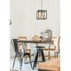 RUBEN  Pendant 1x E27 40W Black/Satin Brass