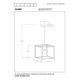 RUBEN  Pendant 1x E27 40W Black/Satin Brass