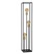 RUBEN Floorlamp 3x E27 40W Black/Satin Brass