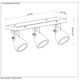 CONCRI-LED Spot 3xGU10/5Wincl 320LM 3000K  Grey