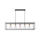 ARTHUR Pendant 5xE27 25/25/110cm Black