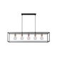 ARTHUR Pendant 5xE27 25/25/110cm Black