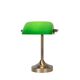 Banker Lamp E14 L22cm H30cm Glass Green/ Bronze