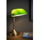 Banker Lamp E14 L22cm H30cm Glass Green/ Bronze