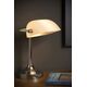 Banker Lamp E14 L22cm H30cm Glass White/Chrome