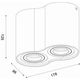 TUBE Spot 2xGU10 excl Round Alu