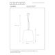GLORIO Pendant E27 Ø45 H50cm Smokey