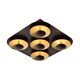AMINE Ceiling Light LED 5x5W 34/34cm Rust Brown