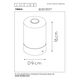 TRIBUN Table lamp Led 3W Matt Black /  plexi