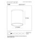 TUBIX Ceiling Light IP54 E27 H15.3 D10.8cm White