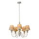 ROBIN Chandelier 5xE14 Ø57cm Shade Linen/Taupe
