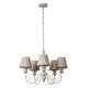 ROBIN Chandelier 5xE14 Ø57cm Shade Linen/Taupe