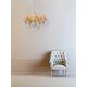 ROBIN Chandelier 5xE14 Ø57cm Shade Linen/Taupe