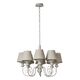 ROBIN Chandelier 8xE14 Shade Linen/Taupe