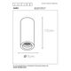GIPSY Ceiling Light Round GU10 H17cm White