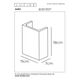 GIPSY Wall Light Square G9 18/11/7cm White