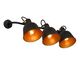 PIA Wall llight 3xE27/60W Satin Black/Satin gold