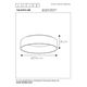 TALOWE LED Ceiling Light Ø30cm 80W 3000K Black