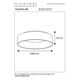 TALOWE LED Ceiling Light Ø80cm 80W 3000K Black